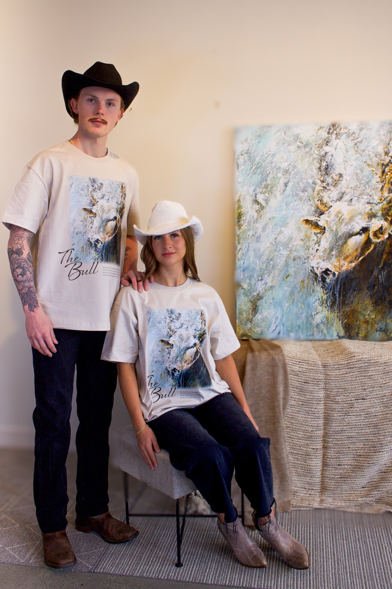 Bull in Winter (front) Heavyweight Tee