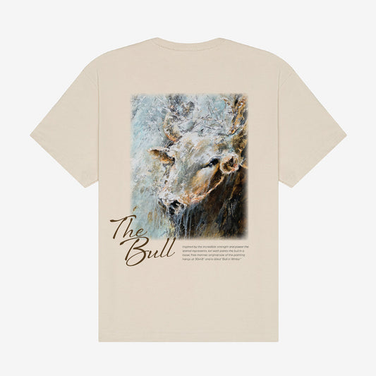 Bull in Winter (back) Heavyweight Tee